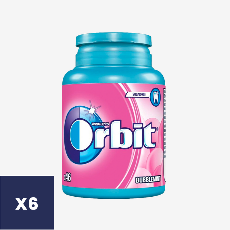 Chicles Bubblemint Bottle Orbit 6 x 64 g