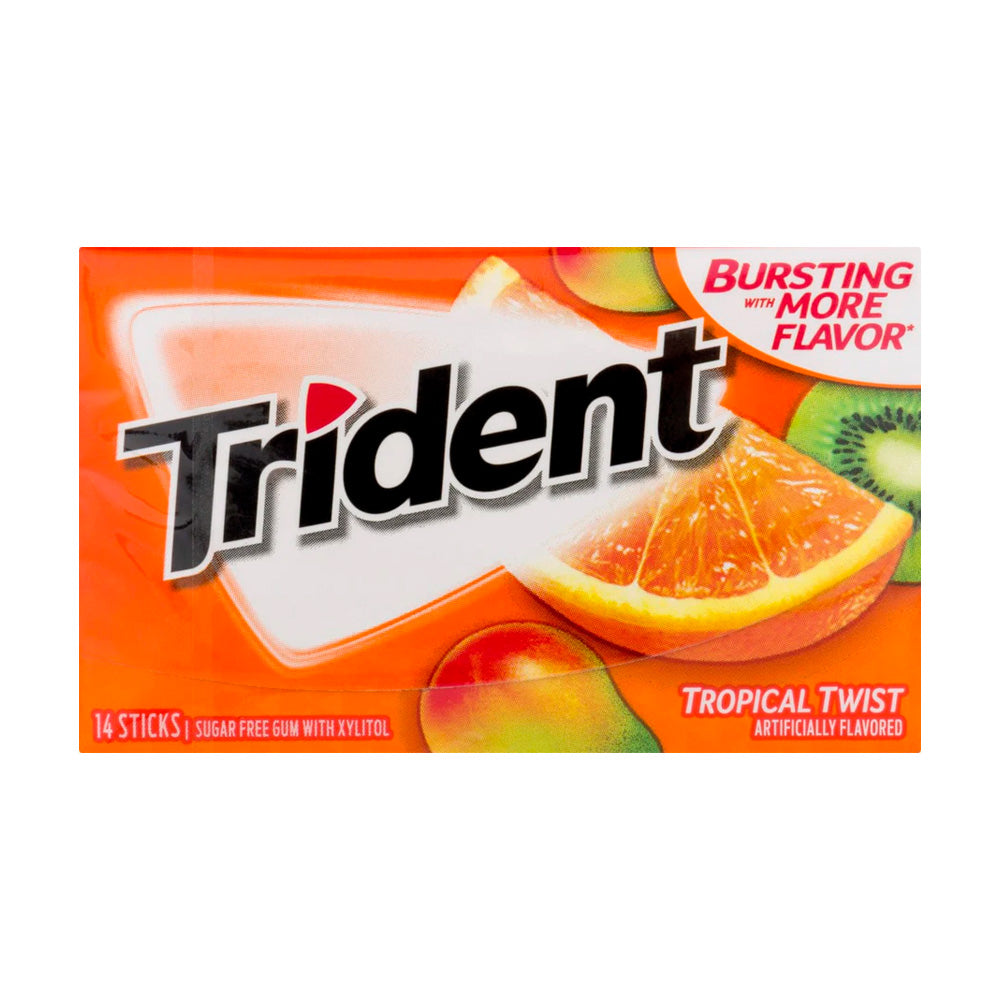 Chicles sin Azúcar Tropical twist Trident 26 g