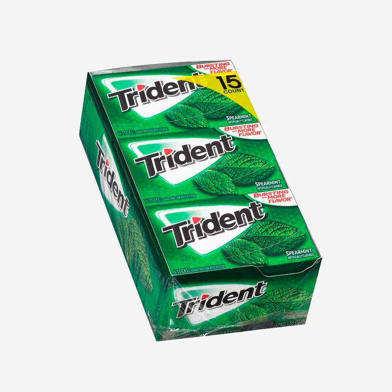 Chicles sin Azúcar Menta Caja Trident 15 un x 26 g