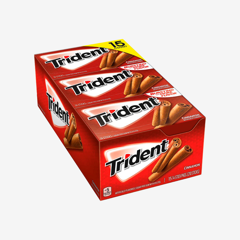 Chicles sin Azúcar Canela Trident 15 un x 26 g