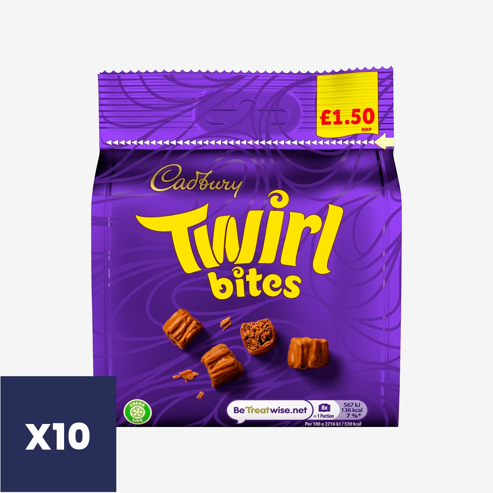 Chocolate Twirl Bites Cadbury 10 x 85 g