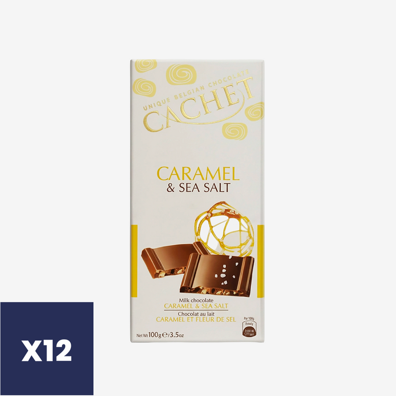 Barra Chocolate Caramelo Sal de Mar 31 Cachet 12 x 100 g