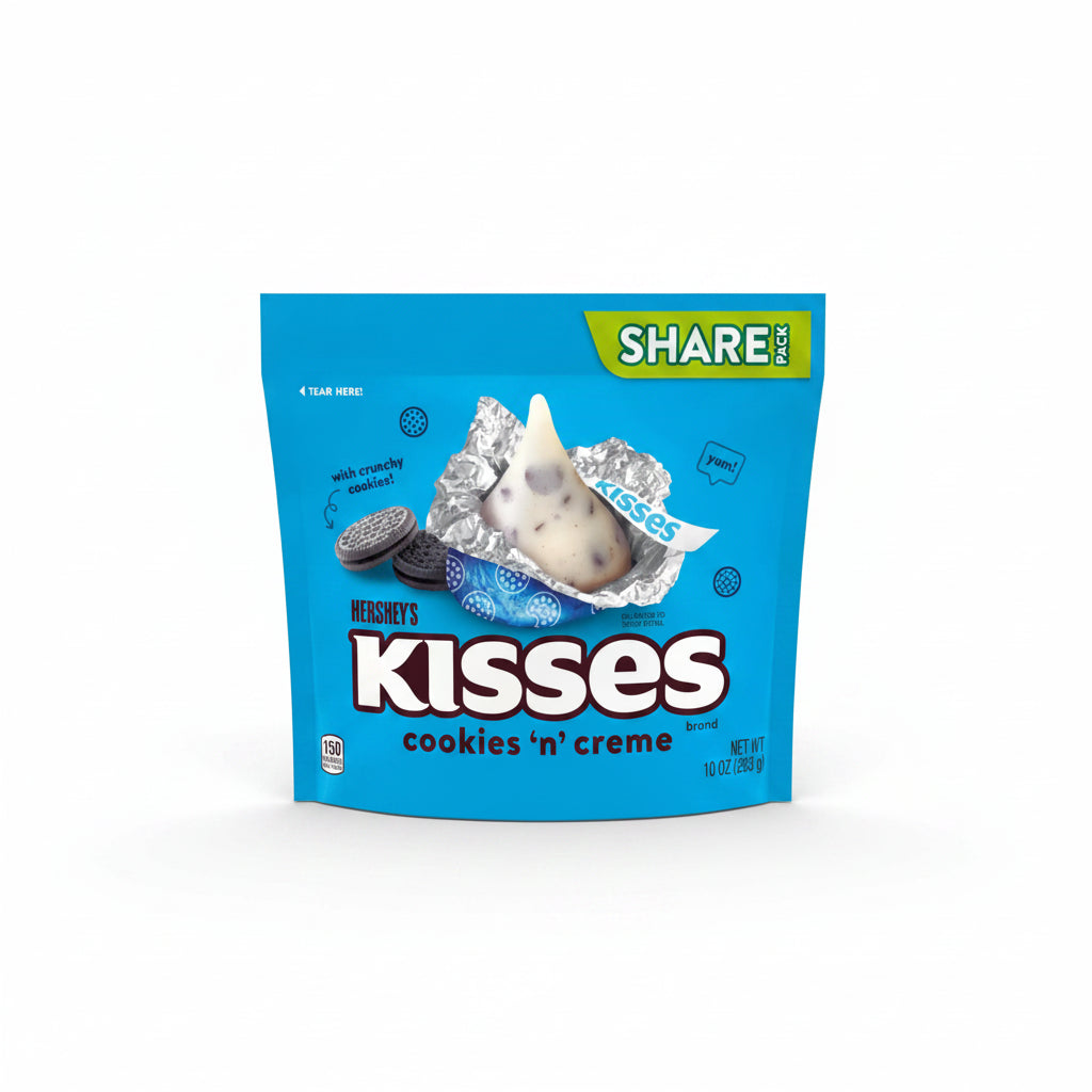 Chocolates Cookies n Creme Kisses Hershey's 283 g