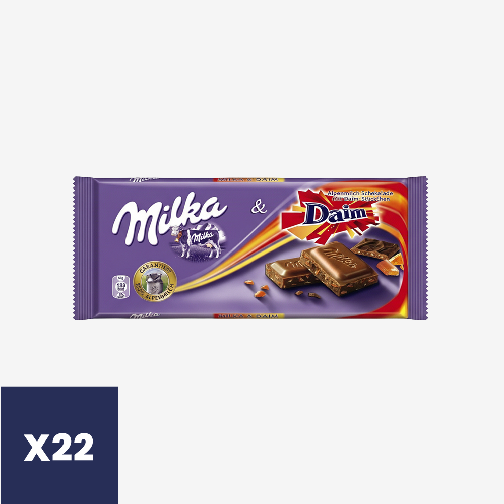 Chocolate Daim Milka 22 x 100 g