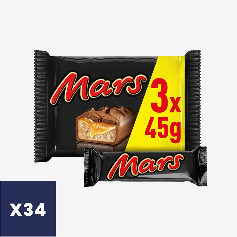 Barras Chocolate Mars 34 x 135 g