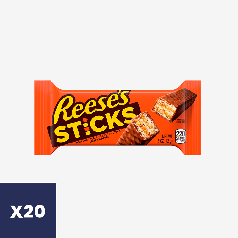 Barra Chocolate Sticks PB Crispy Reese's 20 x 42 g