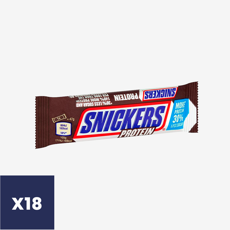 Barra de Chocolate con Proteínas Snickers 18 un x 47 g