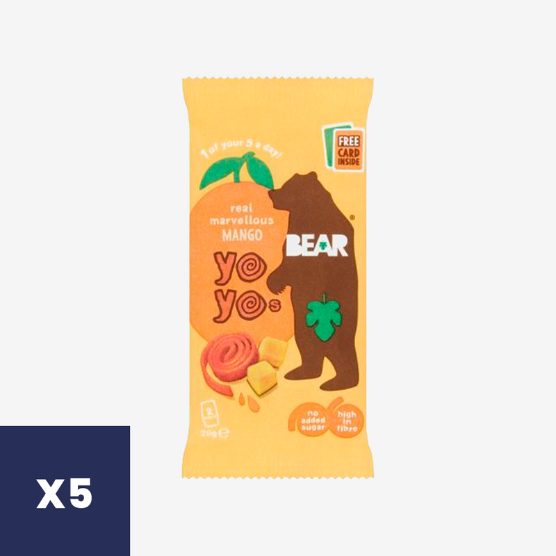Barra Fruta Deshidratada Mango Bear 5 x 20 g