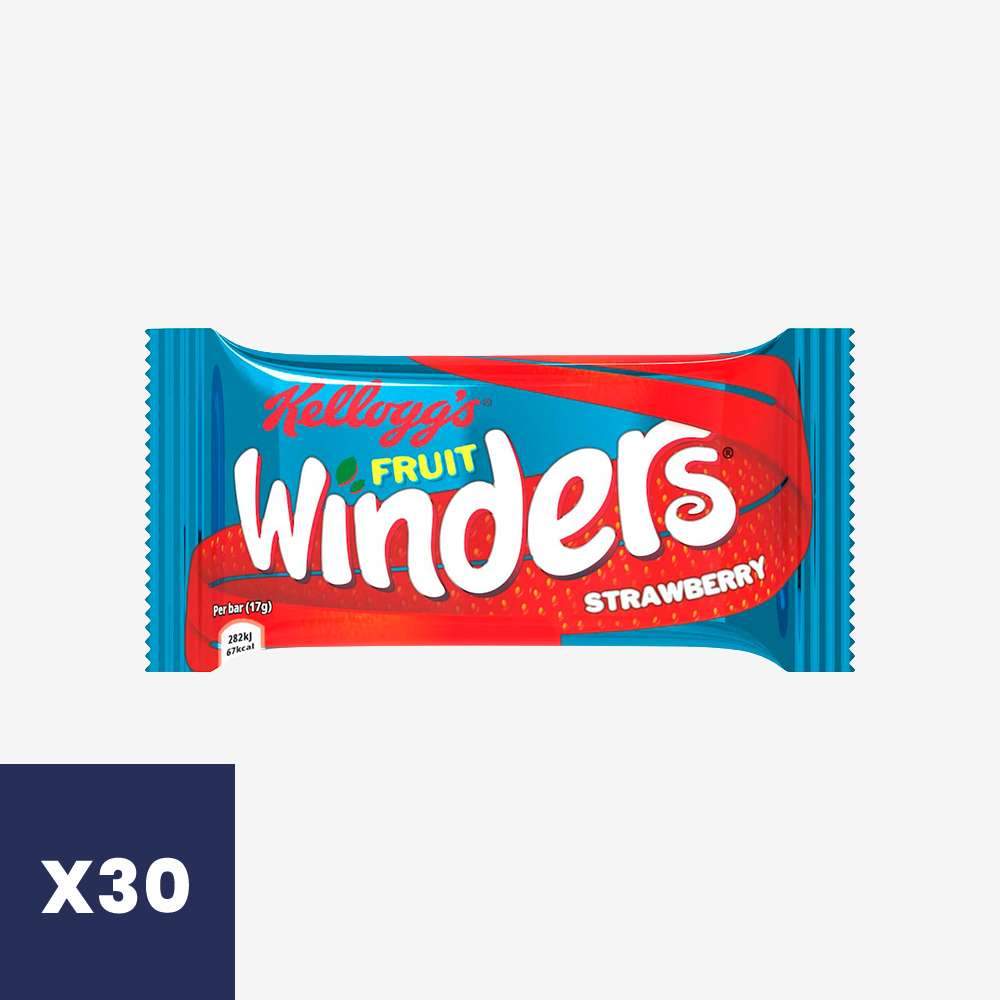 Barras de Fruta Frutilla Winders Rolls Kellogg's 30 x 17 g