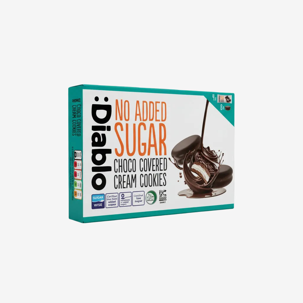 Galletas Bañadas en Chocolate sin Azúcar :Diablo 136 g
