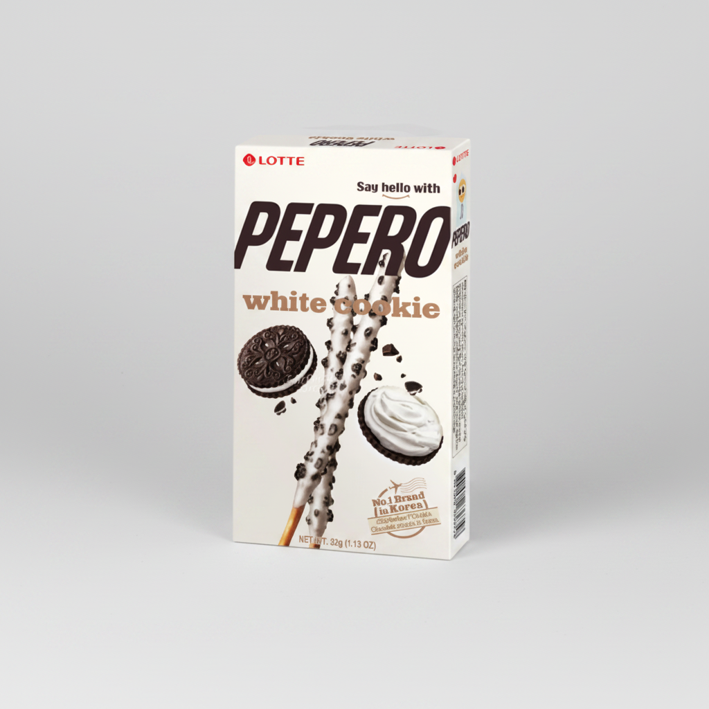 Palitos Bañados en Chocolate Blanco Pepero Lotte 32 g