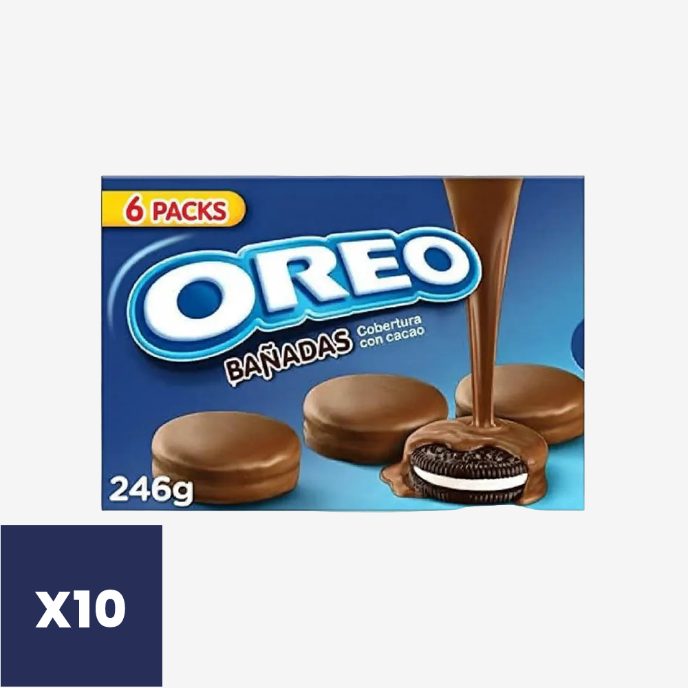 Galletas Bañadas en Chocolate Oreo 10 x 246 g