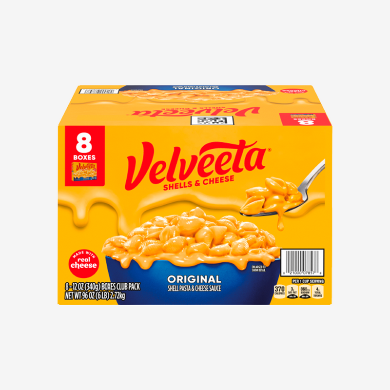 Pasta Conchitas con Queso Velveeta Kraft 8 un x 340 g