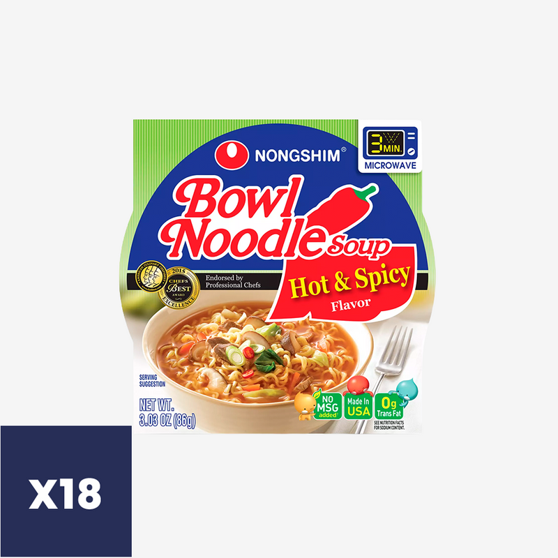Sopa de Fideos muy Picante Nongshim 18 un x 86 g