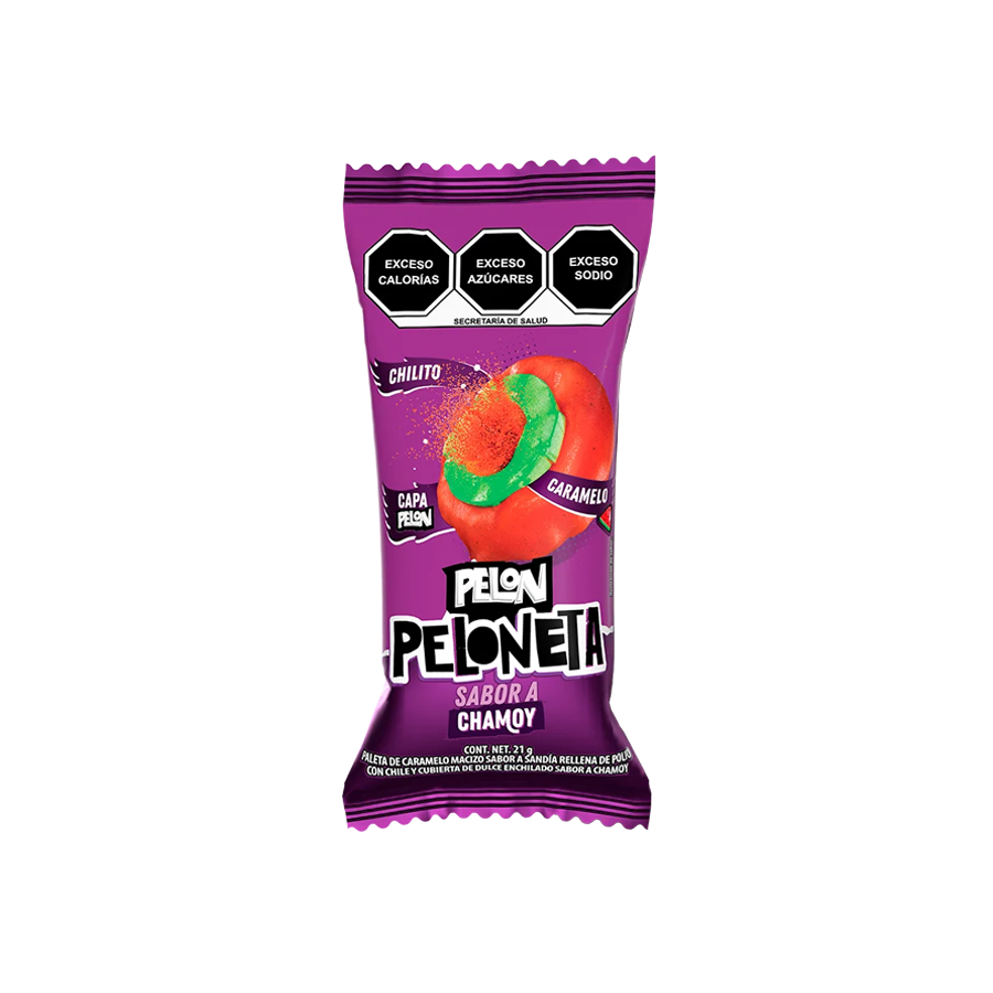 Chupetes Peloneta Chamoy Sandía Pelon 21 g