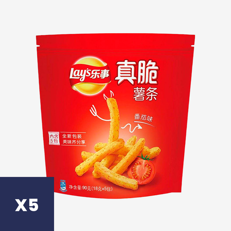 Papas Fritas Lays Corte Bastón Tomate Frito-Lay 5 x 18 g