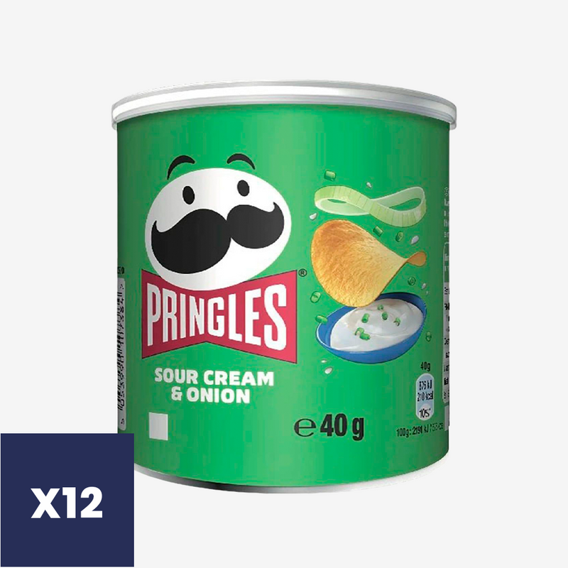 Papas Fritas Cebolla y Crema Acida Pringles 12 x 40 g