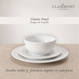 Set Vajilla 12 Piezas Perla Clairmont 1 un