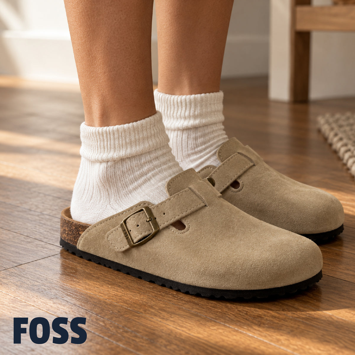 Zueco Mujer Ellis Beige Foss 1 un