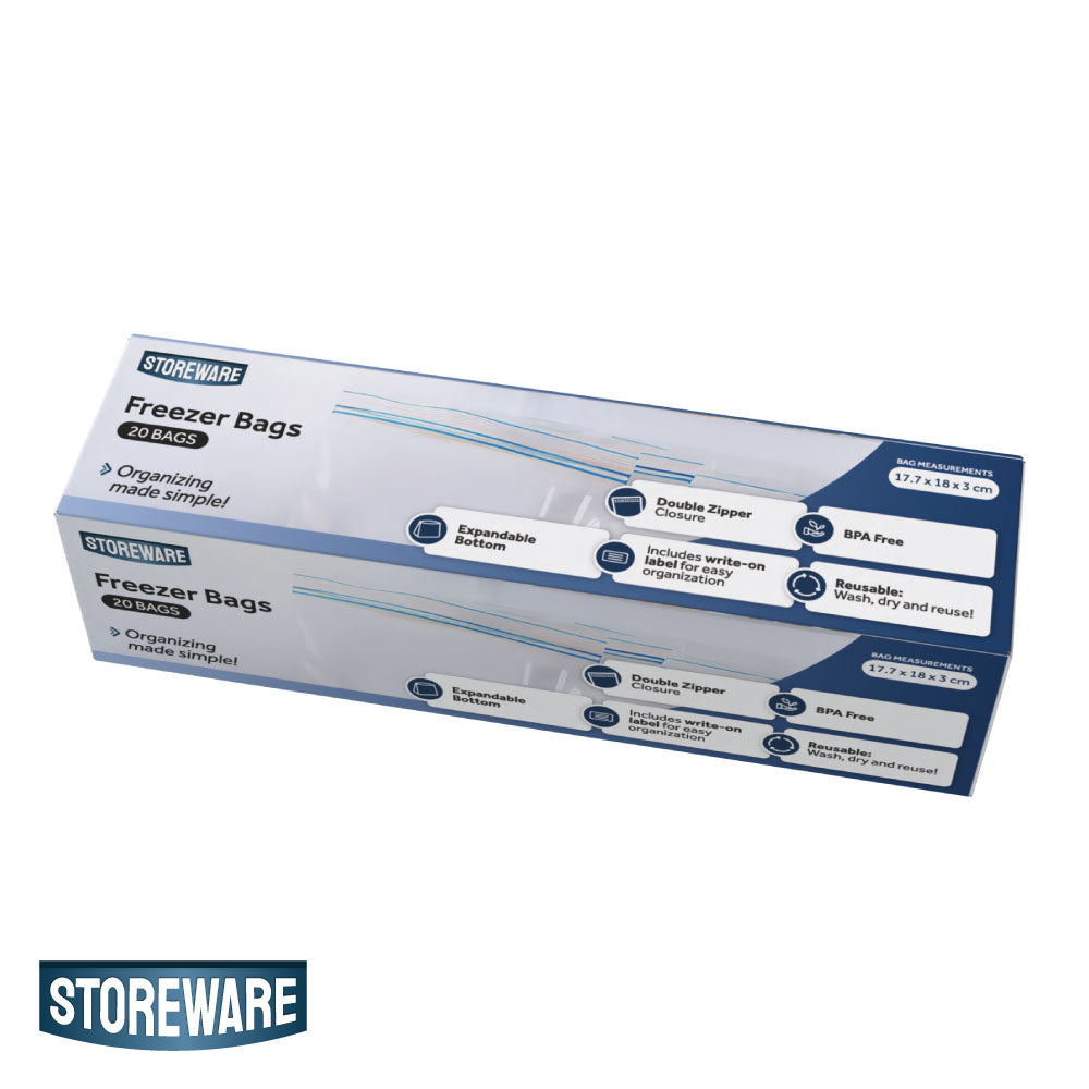 Bolsas Herméticas Freezer 18 x 18 cm Storeware 20 un