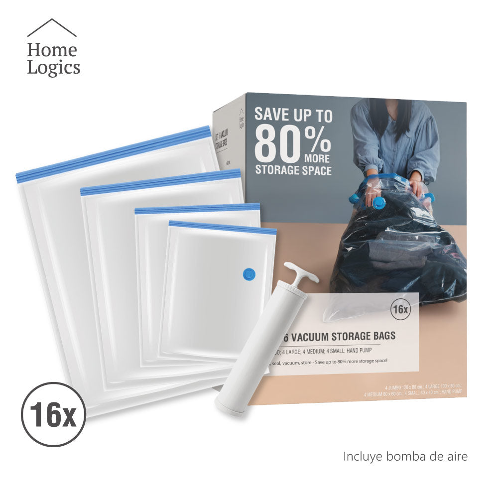 Set 16 Bolsas Almacenaje al Vacío Home Logics 1 un