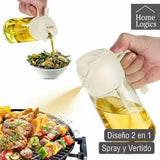 Dispensador de Aceite 2 en 1 de Vidrio 470 ml Beige Home Logics 1 un