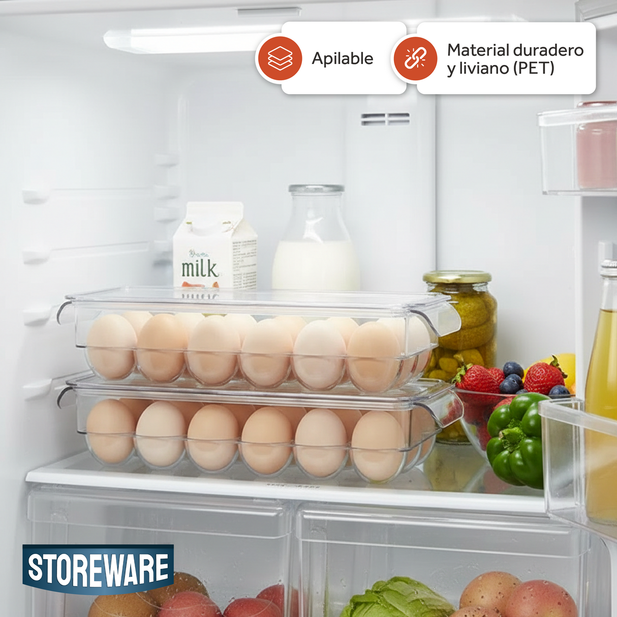 Huevera Organizador para 14 Huevos Storeware 1 un