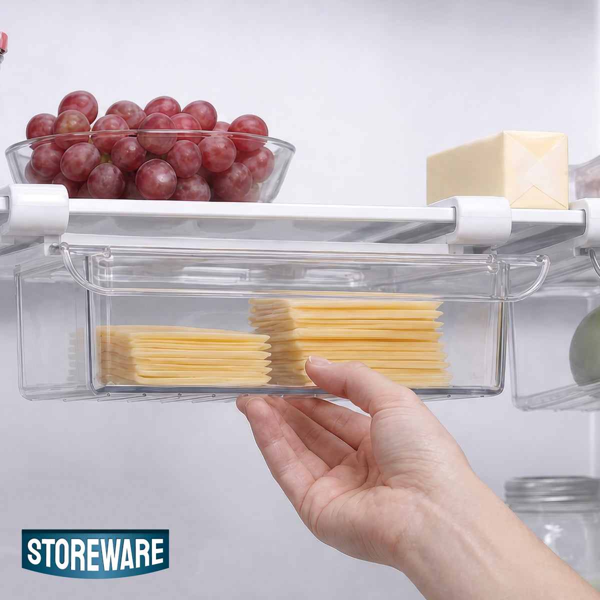 Cajón Organizador Bajo Repisa Mediano para Refrigerador Storeware 1 un