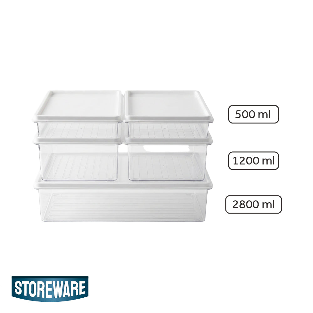Set Contenedores para Refrigerador y Congelador 5 Piezas Storeware 1 un