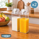 Pack 2 Botellas para Refrigerador 1 Litro con Tapa Storeware 1 un