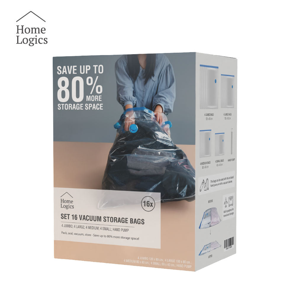 Set 16 Bolsas Almacenaje al Vacío Home Logics 1 un