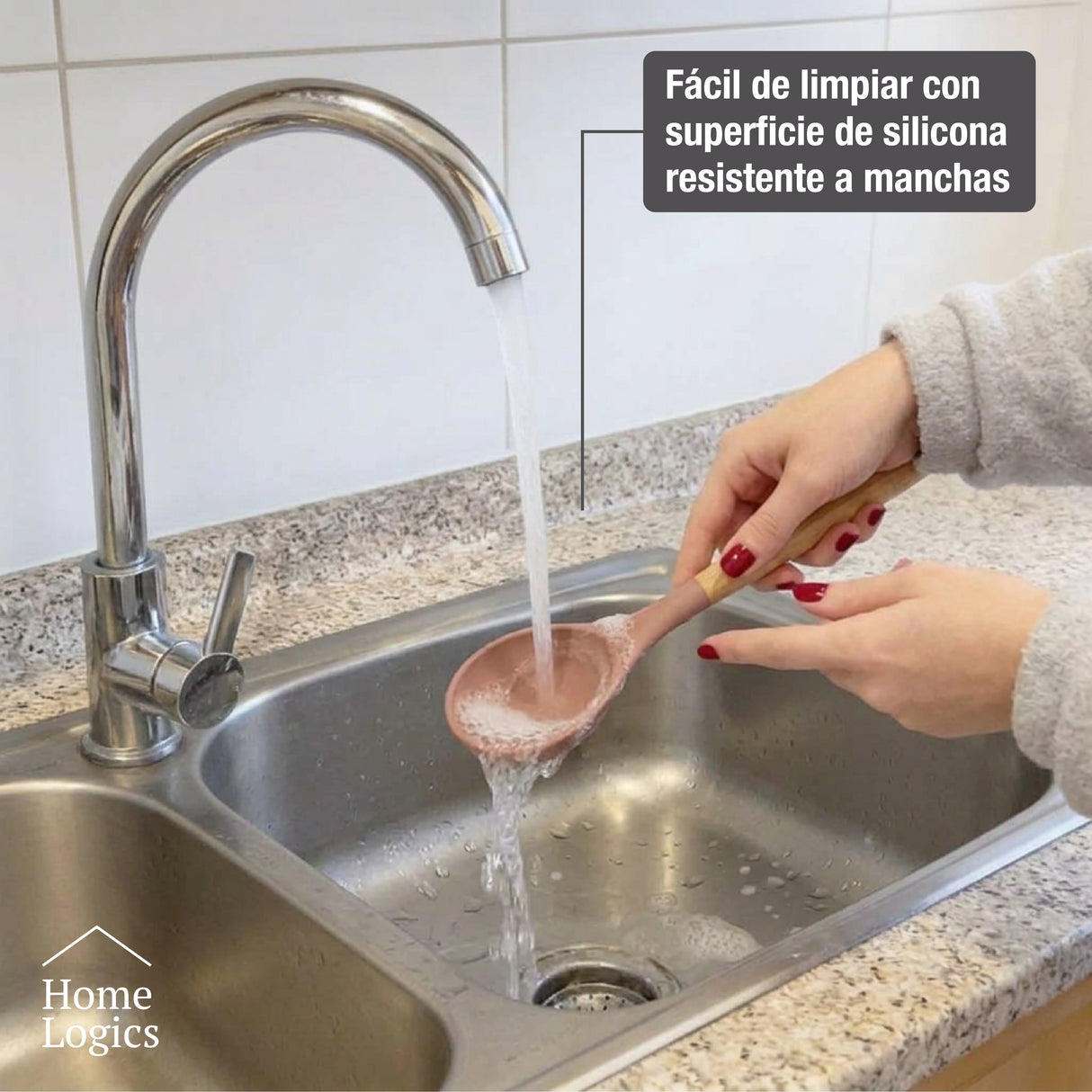 Set Espátula y Cuchara de Silicona Home Logics