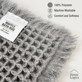 Mat de Baño Waffle Grey 50x80cm Home Logics 1 un