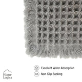 Mat de Baño Waffle Grey 50x80cm Home Logics 1 un