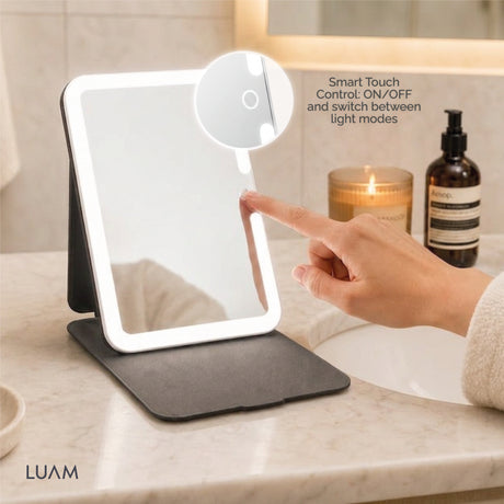 Espejo de Maquillaje con Luz LED Tipo Tablet Luam 1 un