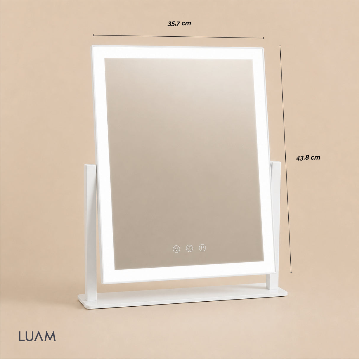 Espejo de Maquillaje con Luz LED 35,7 x 43,8 cm Luam 1 un