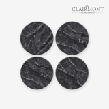 Set 4 Posavasos Premium de Mármol Negro Clairmont 1 un