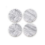 Set 4 Posavasos Premium de Mármol Blanco Clairmont 1 un