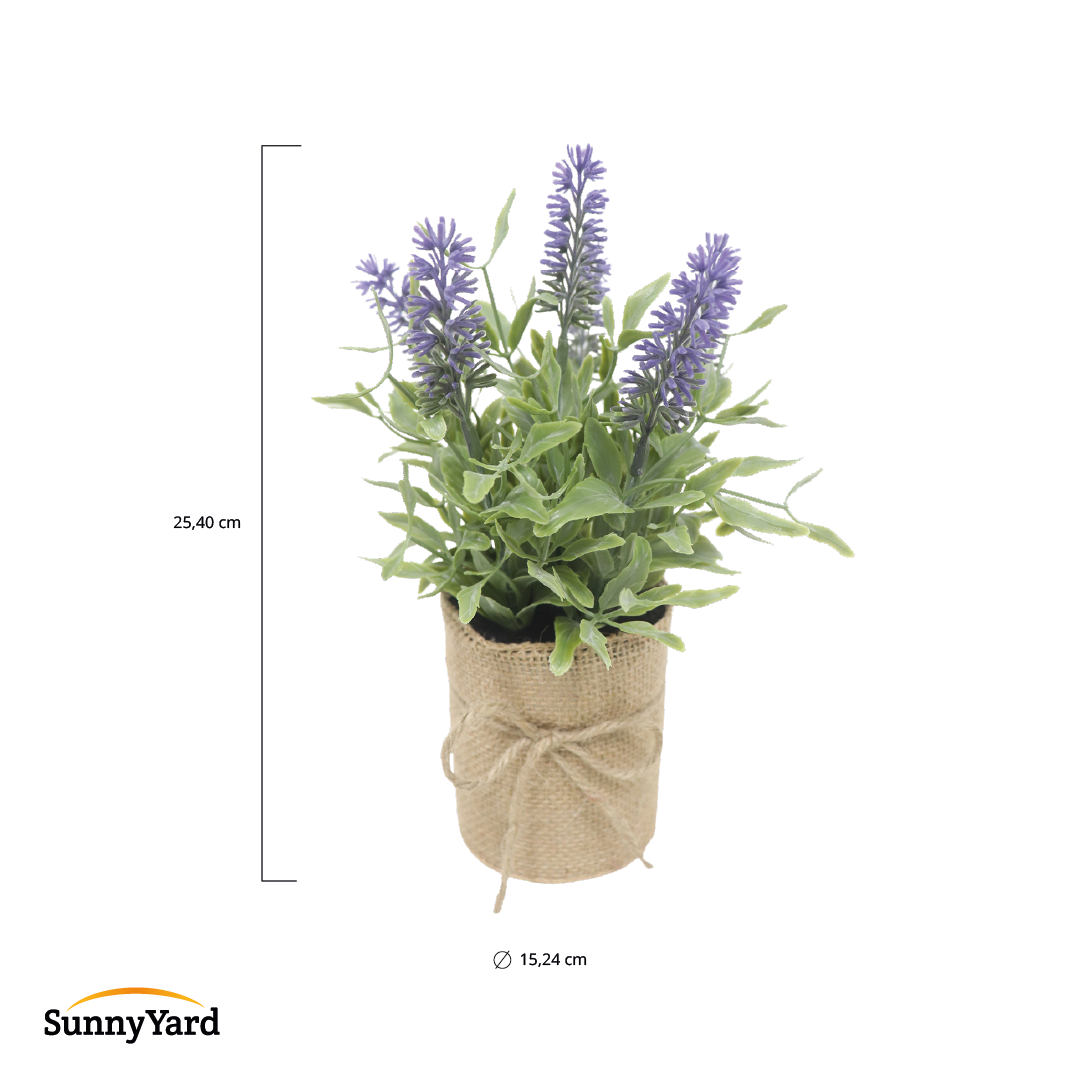 Lavanda Artificial Pequeña con Macetero SunnyYard 1 un