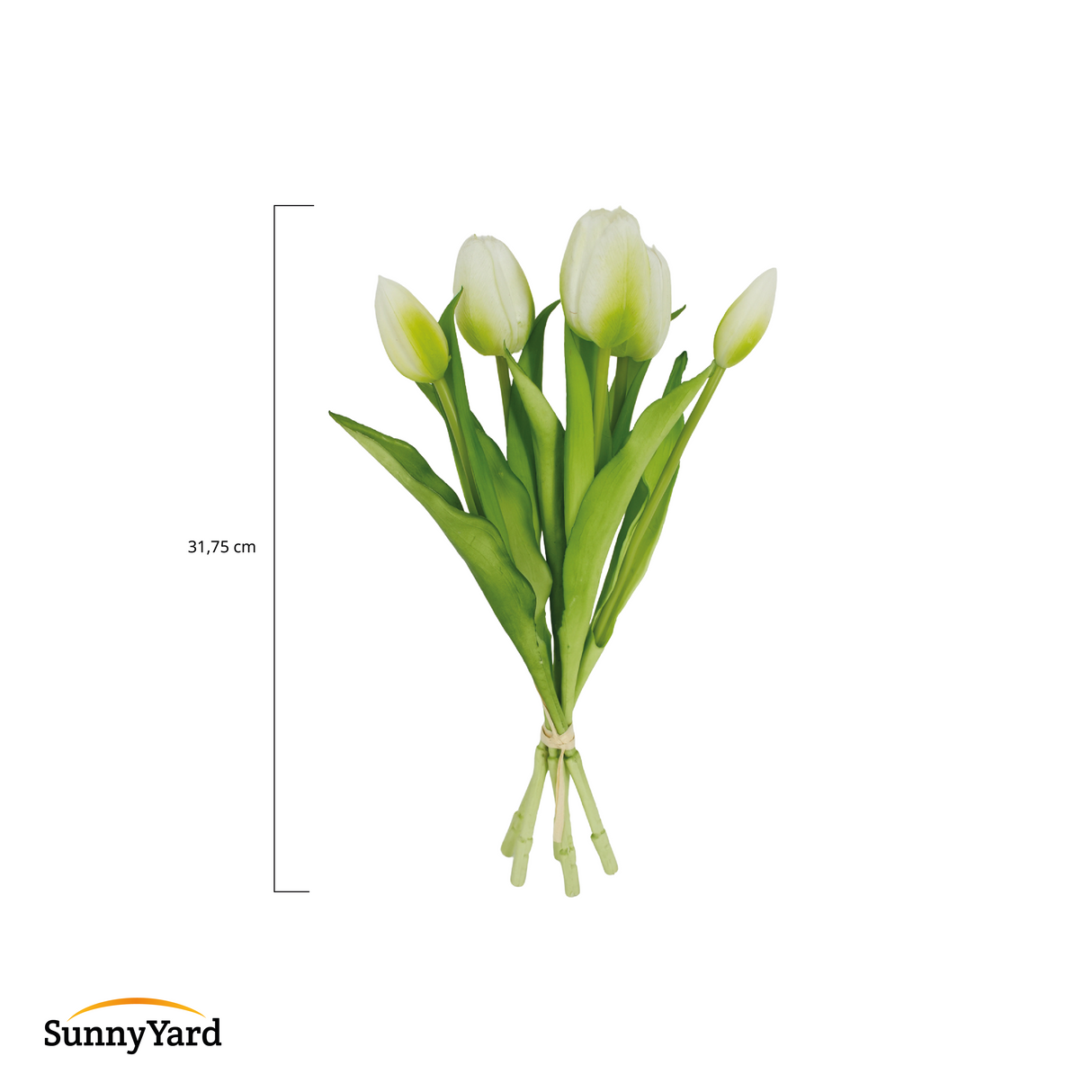 Ramo de Tulipán White Artificial SunnyYard 1 un