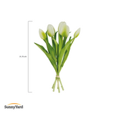 Ramo de Tulipán White Artificial SunnyYard 1 un