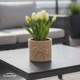 Ramo de Tulipán White Artificial SunnyYard 1 un