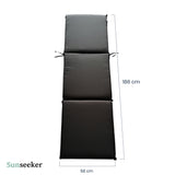 Cojín Reposera Exterior Gris 186 x 58 x 5 cm Sunseeker 1 un