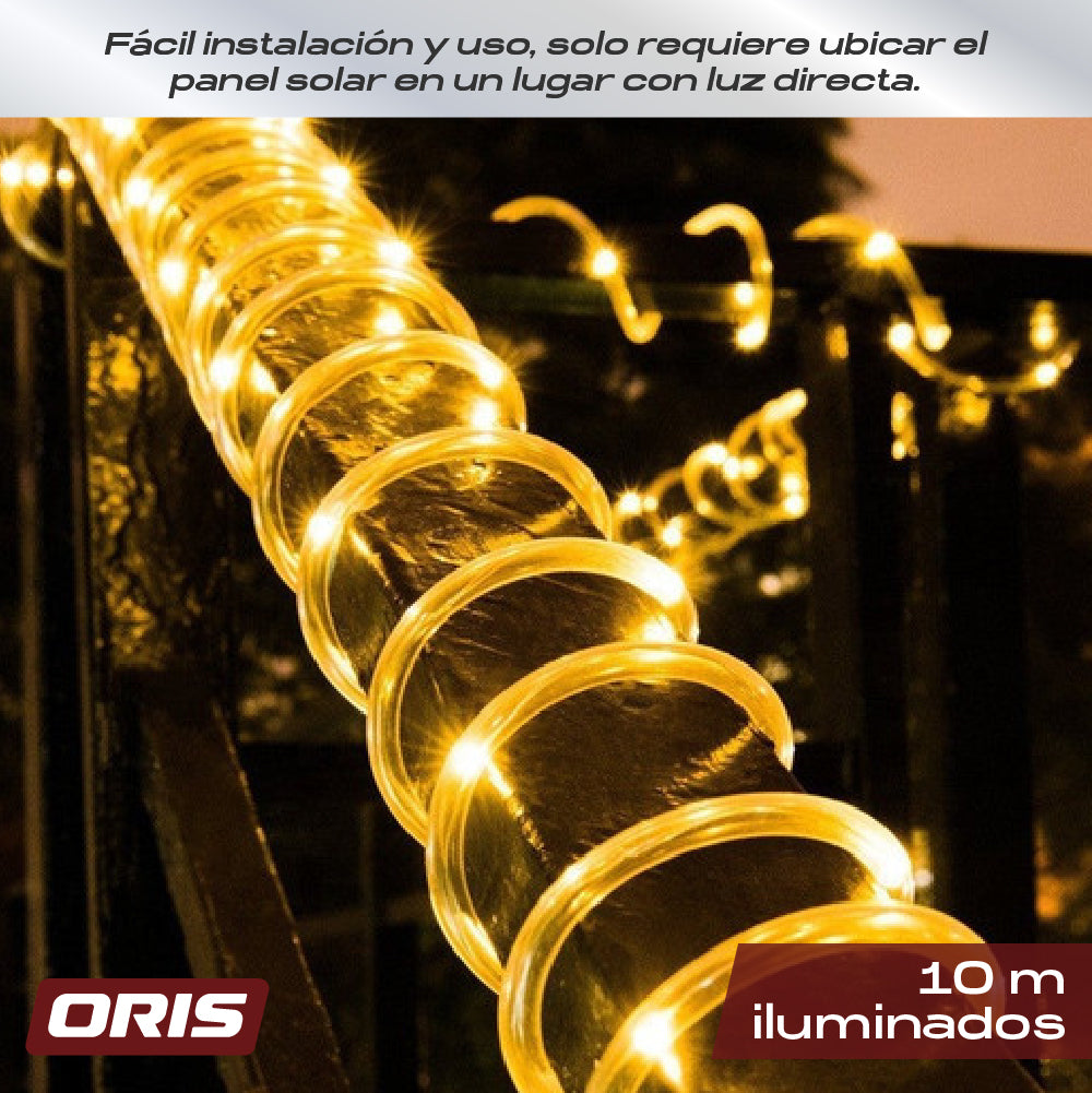Manguera LED Solar 100 LEDs 10m Oris 1 un
