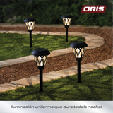 Set 4 Luces Solares Estaca Jardín 8 Lúmenes 1 un