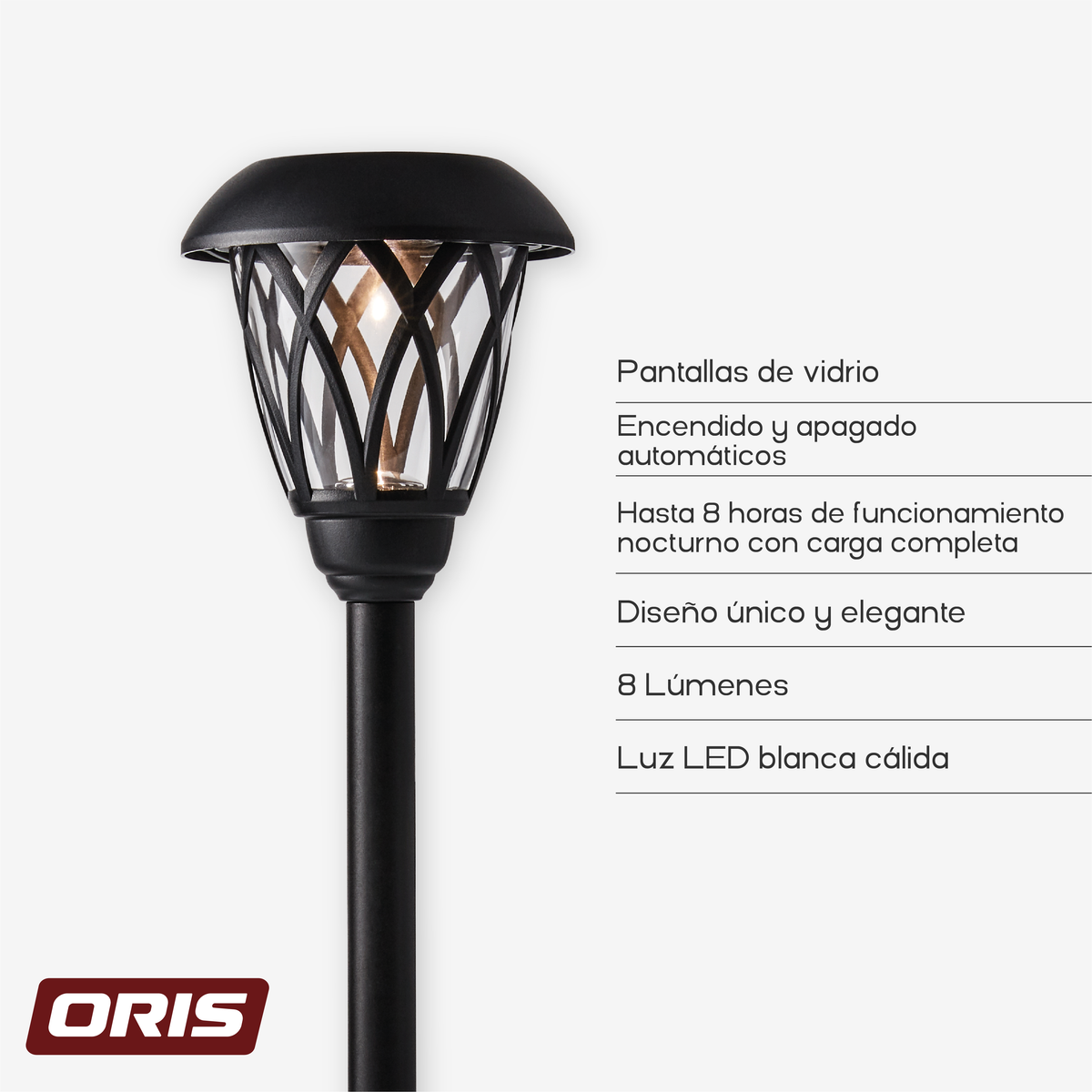 Set 4 Luces Solares Estaca Jardín 8 Lúmenes 1 un