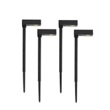 Set 4 Luces Solares Estaca Cuadrada 15 Lúmenes 1 un