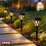Set 4 Luces Solares Estaca Jardín 8 Lúmenes 1 un
