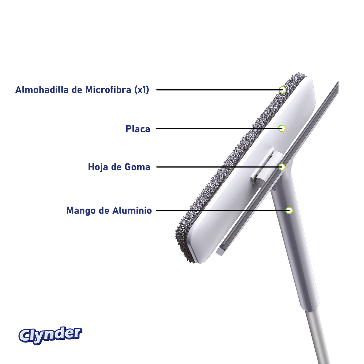Limpia Vidrios de Largo Alcance 140 cm Clynder 1 un