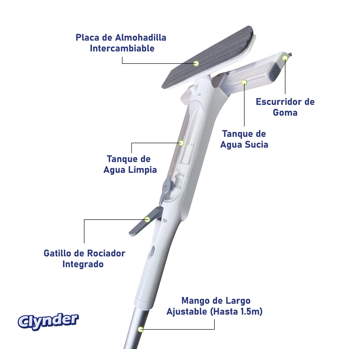 Limpia Vidrios Aspersor Clynder 1 un